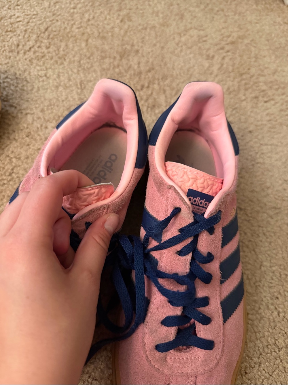 Adidas Gazelle Platform Shoes - Pink / Navy - Picture 6 of 8